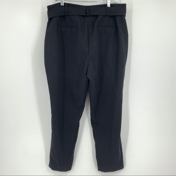 Halogen 16P Tie waist twill ankle black pants 8987 - Picture 8 of 9